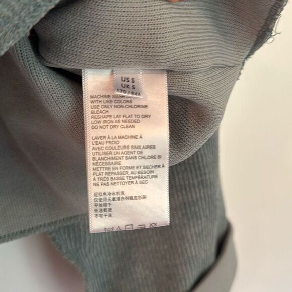 Urban Outfitters Jax turquoise inside out cropped notch neck sweater small - Picture 6 of 12